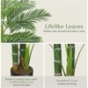 Golden Cane Palm Artificial Tree 4ft Faux Greenry Plant for Indoor & Outdoor Home Decor, Office, Living Room, Decorative Fruit - 3 of 4
