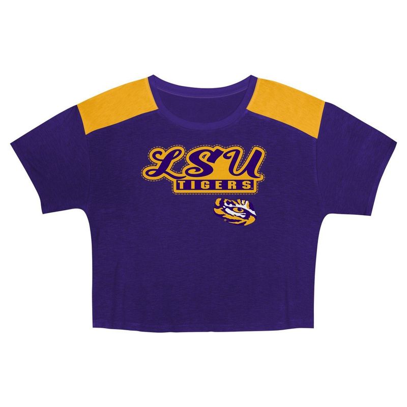 NCAA LSU Tigers Girls&#39; Boxy T-Shirt, 2 of 4