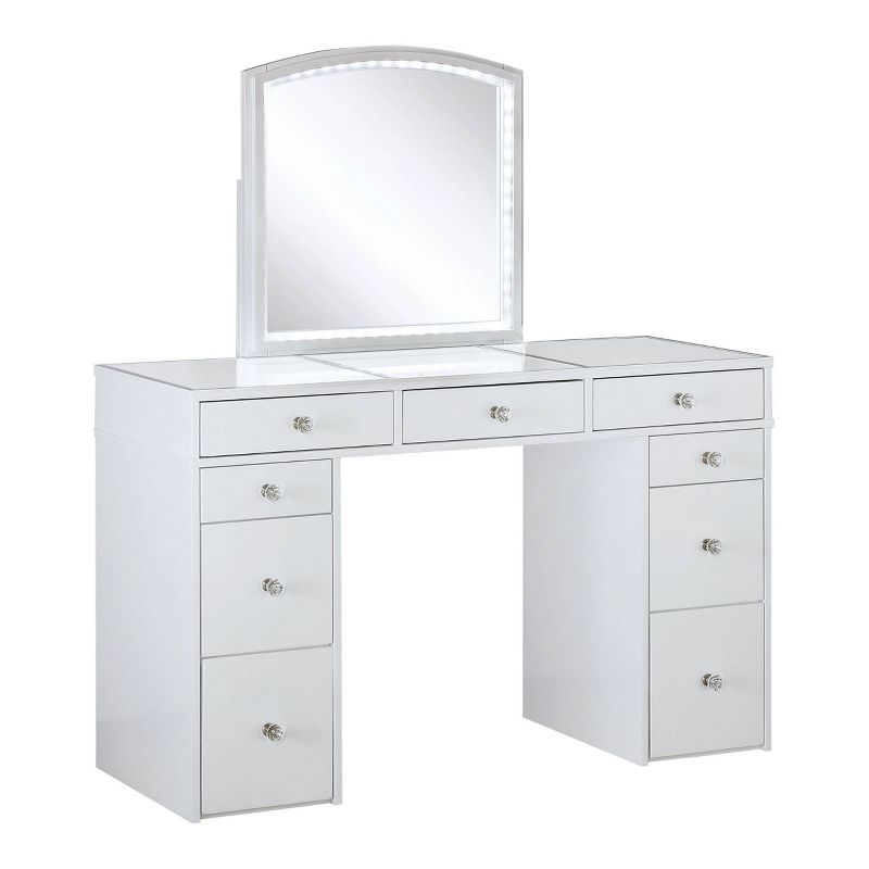 3pc Prudence Vanity Set with Stool White - HOMES: Inside + Out, 5 of 7