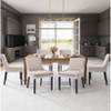 Set of 2 Modern Corduroy Upholstered Accent Dining Chairs with Mid Back and Wood Legs, Side Chairs for Living Room or Dining Room - Beige - 3 of 4