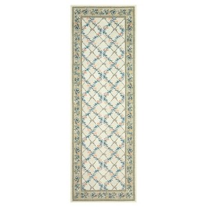 Modern Boho Farmhouse Bedroom Living Room Rugs, Floral Leaf Print Non Slip Throw Carpet for Dining Room Kitchen Office - 1 of 4