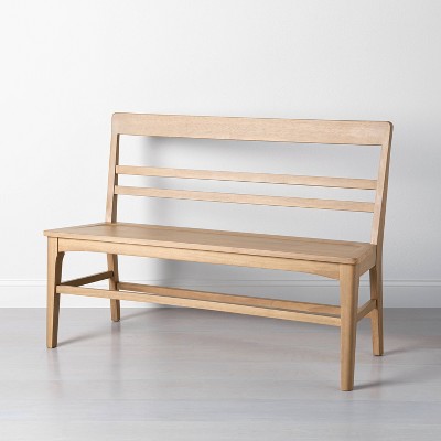 Wood Ladder Back Bench Natural - Hearth & Hand™ with Magnolia