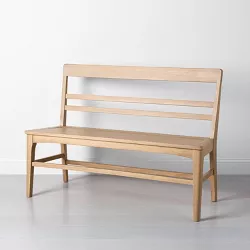 Wood Ladder Back Bench - Natural - Hearth & Hand™ with Magnolia