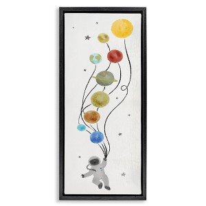 Stupell Industries Whimsical Astronaut Floating Balloon, 15" x 31" - 1 of 4