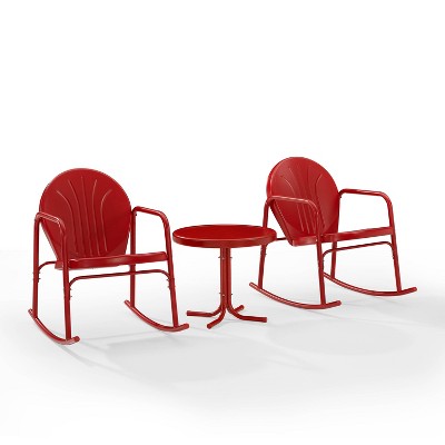 Crosley 3pc Griffith Outdoor Patio Rocking Chair Set