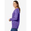 Woman Within Plus Size Perfect Printed Long-Sleeve V-Neck Tee - 4 of 4