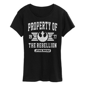 Women's - Star Wars - Property Of Rebellion Short Sleeve Graphic T-Shirt - 1 of 4