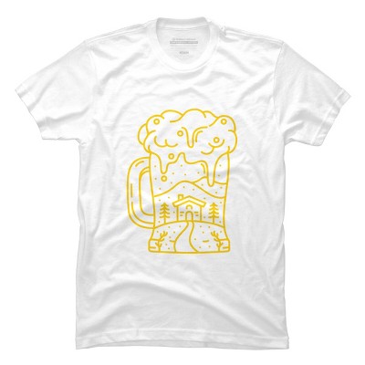 Men's Design By Humans Christmas Beer By VEKTORKITA T-Shirt