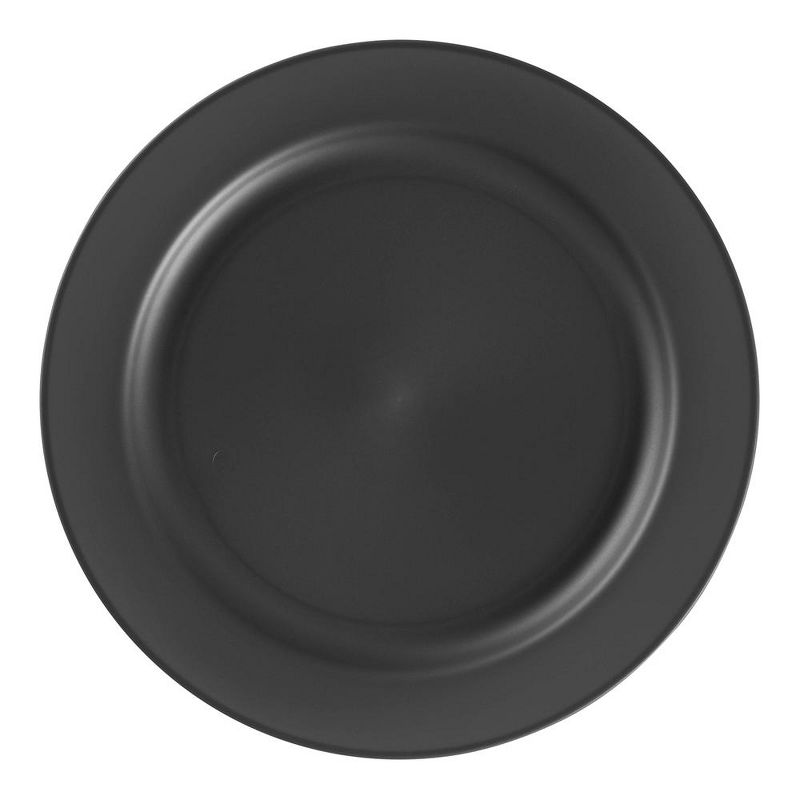 Smarty Had A Party 10" Matte Charcoal Gray Round Disposable Plastic Dinner Plates (120 Plates), 1 of 7