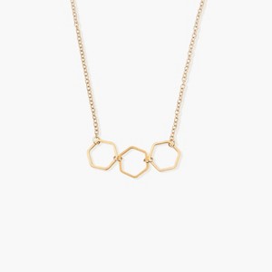 Sanctuary Project by sanctuaire Three Hexagon Dainty Necklace Gold - 1 of 2