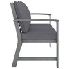 vidaXL Patio Bench 47.2" with Dark Gray Cushion, Solid Acacia Wood - 3 of 4