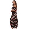 Riviera Sun Womens Floral Printed High Slit Off-Shoulder Rayon Crepe Printed Maxi Dress for Women - 2 of 3
