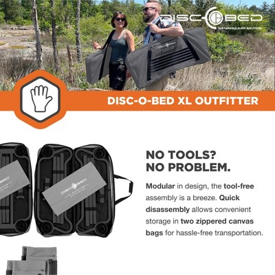 Extra Large Gray Steel Double Camping Cot with Organizers