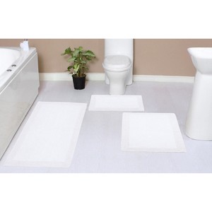 Home Weavers Luxury Collection 100% Cotton Tufted Bathroom Rug Set, Non-Slip Latex Bath Rug Set - 1 of 4