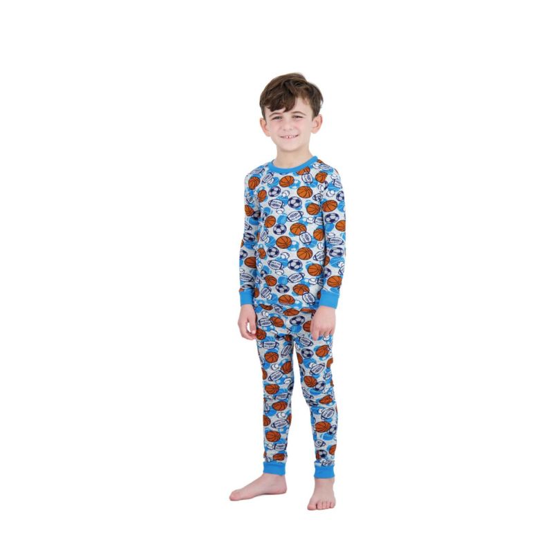 Sleep On It Boys 2-Piece Super Soft Jersey Long Sleeve Snug-Fit Pajama Set, 4 of 8