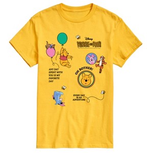Men's - Winnie The Pooh - Balloon Collage Short Sleeve Graphic T-Shirt - 1 of 4