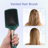 Unique Bargains Hair Brush, Detangling Brush for Women Men fPaddle Brush Nylon Bristles Green - 3 of 3