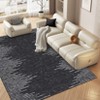Machine Washable 8x10 Area Rug Non Slip Non Shedding Rug Modern Minimalistic Striped Low Pile Foldable Rugs Stain Resistant Carpet For Bedroom - 3 of 4