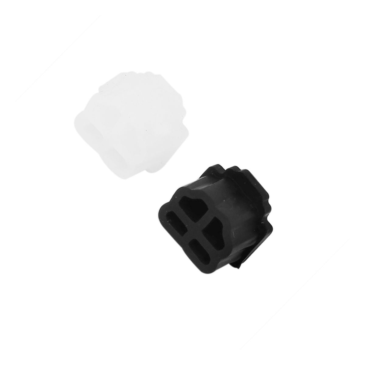 Unique Bargains Black Clear Rubber RJ11 Connector Port Anti Dust Hat Protector Cover 10 Pcs - thumbnail 5