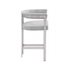 Meridian Furniture,Marcello Grey Velvet Counter Stool, Set of 2 - 4 of 4