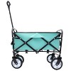 CAVINAS Collapsible Foldable Wagon Cart with Strapping System, Shopping Cart with All-Terrain Wheels Beach Wagon, Utility Cart for Camping - 4 of 4