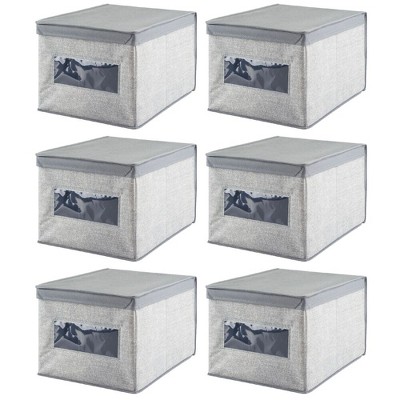 Pack Of 4 Storage Organize Mdesign Soft Fabric Modular Closet Organizer Box With 