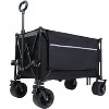 Gulches Foldable Garden Cart - Heavy-Duty Utility Wagon, 480lbs Capacity, All-Terrain Wheels, Black - 2 of 4