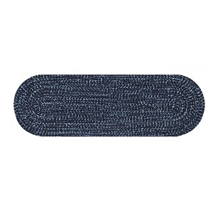 24" x 72" Chenille Tweed Collection Navy & Smoke Blue Reversible Indoor Area Utility Runner Rug - Better Trends - 1 of 4