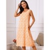 INSPIRE CHIC Women's Summer Beach Casual Sleeveless Crewneck Printed Midi Sundress with Pockets - 4 of 4
