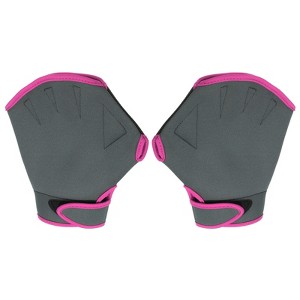 Unique Bargains Swimming Diving Training Resistance Webbed Paddle Aquatic Gloves 1 Pair - 1 of 4