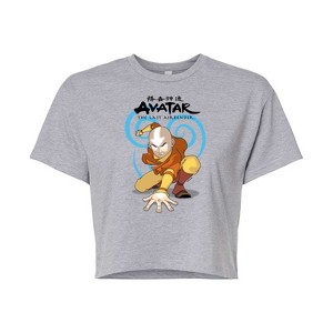 Women's - Avatar: The Last Airbender - Aang Swirl Cropped Graphic T-Shirt - 1 of 4