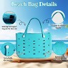 FATMOON Large Rubber Beach Bag for Men & Women, Large Capacity Travel Tote Bag for the Beach Boat Pool - 4 of 4