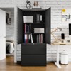 Mlezan Drawer File Cabinet: Metal Storage with Adjustable Shelves and Lock. Fits Legal/Letter/A4/F4 Files, Ideal for Home or Office Organization. - 2 of 4