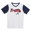 MLB Atlanta Braves Boys' Pinstripe Pullover Jersey - 2 of 3