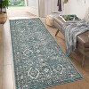 Coucheta Vintage Distressed Runner Rug Machine Washable Non-Slip Low Pile Floral Printed Hallway Kitchen Laundry Rug,Multiple sizes and colors - 2 of 4