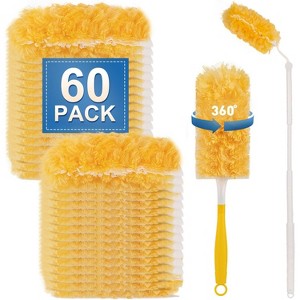 Heavy Duty Duster Refills Kit with Extended Handle, Multi Surface 360 Feather Dusters for Furniture and Ceiling Fans - 1 of 4