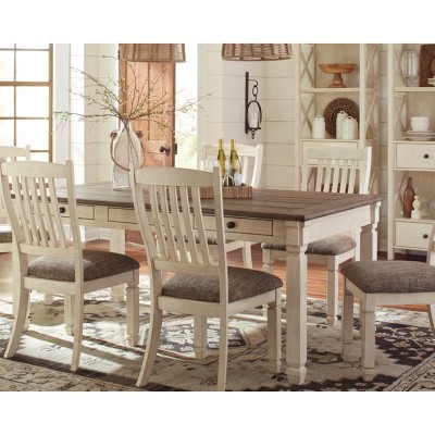 Bolanburg 72'' Rustic Brown and White Farmhouse Dining Table
