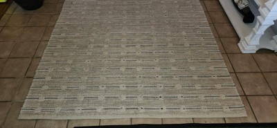 Woven Striped Flatweave Rug Black/cream - Threshold™ : Target