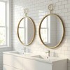 Wooakway 22"/26"W Gold Accent Wall Mirror Circle Decorative Mirror Bathroom Vanity Mirror Metal Frame for Living Room Bedroom Entryway 1/2-Piece - 3 of 4