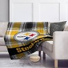 NFL Pittsburgh Steelers Plaid Oversized Ultra Cozy Throw Blanket - 2 of 3