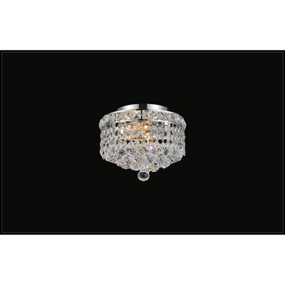 CWI Lighting Luminous 2 Light Flush Mount With Chrome Finish