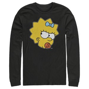 Men's The Simpsons Glaring Maggie Long Sleeve Shirt - 1 of 4