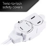 GE 6' Power Pack Outlet Strip/3 Outlet Extension Cord Wall Adapter: 9-Outlet, 15A, 12 AWG, UL Listed, White - 4 of 4