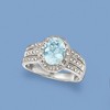 Ross-Simons 1.50 Carat Aquamarine Ring With Diamond Accents in Sterling Silver - 4 of 4