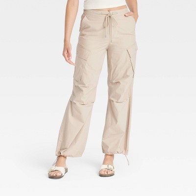 Women's Mid-rise Straight Leg Cargo Pants - Universal Thread™ Tan Xl :  Target