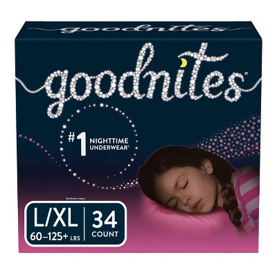 Goodnites Girls' Bedtime Bedwetting 