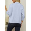 Women's 3/4 Sleeve Open Front Cropped Cardigan Sweater Elegant Shrugs for Women - 4 of 4