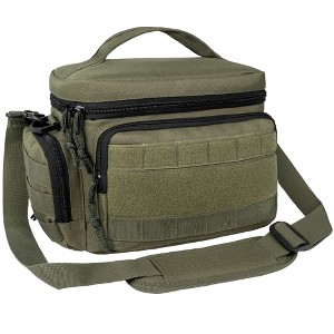 OPUX Tactical Lunch Box Men Adult, Insulated Large Cooler Bag with MOLLE, Mesh Side Pockets Pail Office Meal Prep - 1 of 4