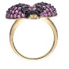 Gold and Black Plated Multi-Colored Cubic Zirconia Ring – A Striking Blend of Colors and Tones with Sparkling Stones for a Unique, Eye-Catching Design - 3 of 3
