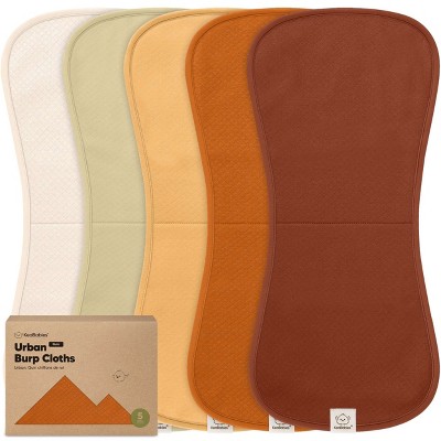 KeaBabies 5pk Organic Quin Baby Burp Cloths for Boys, Girls, Large Absorbent Cotton Burping Cloths for Babies, Newborns